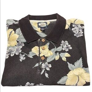Tommy Bahama Short Sleeve Polo Floral Pattern Sz. XL